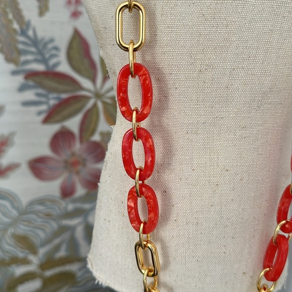 NWT Talbots Red and Gold necklace - Picture 3 of 3